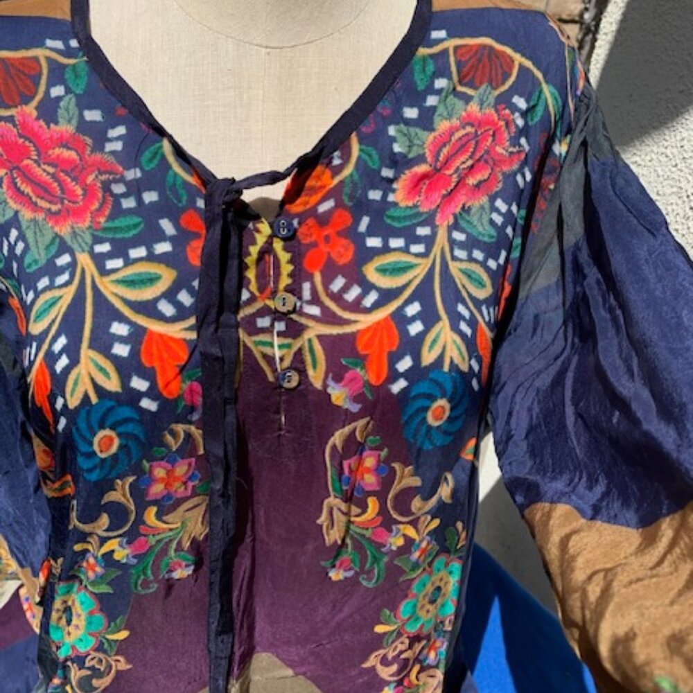 Tunic length Johnny Was top - LG Cupra Rayon